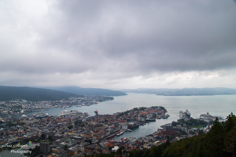 Blick vom Fløyen in Bergen